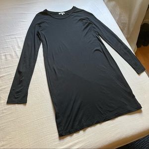 Mate the Label black knit long sleeve mini T-shirt dress